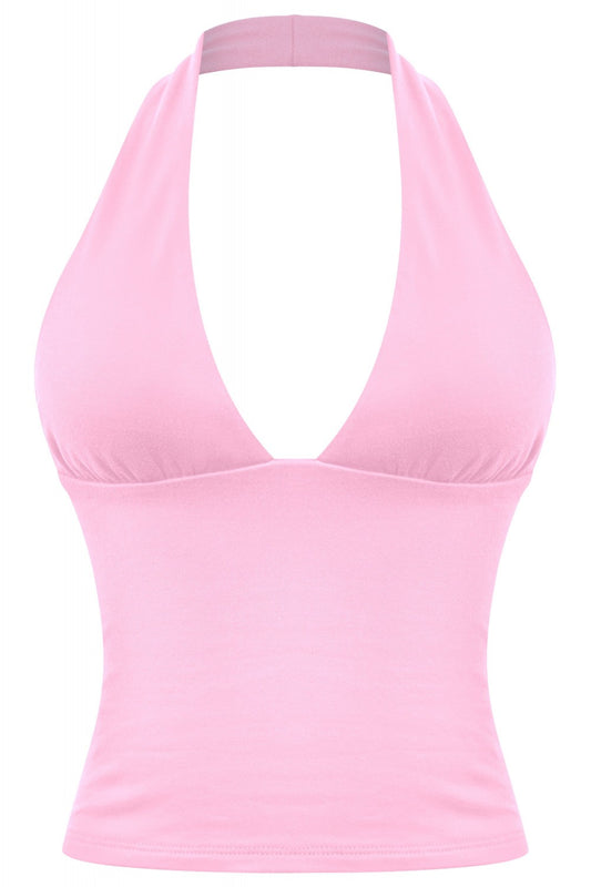 Elena Halter Top (Light Pink)