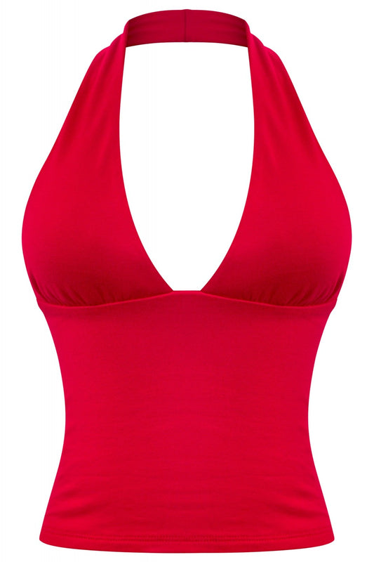 Elena Halter Top (Red)