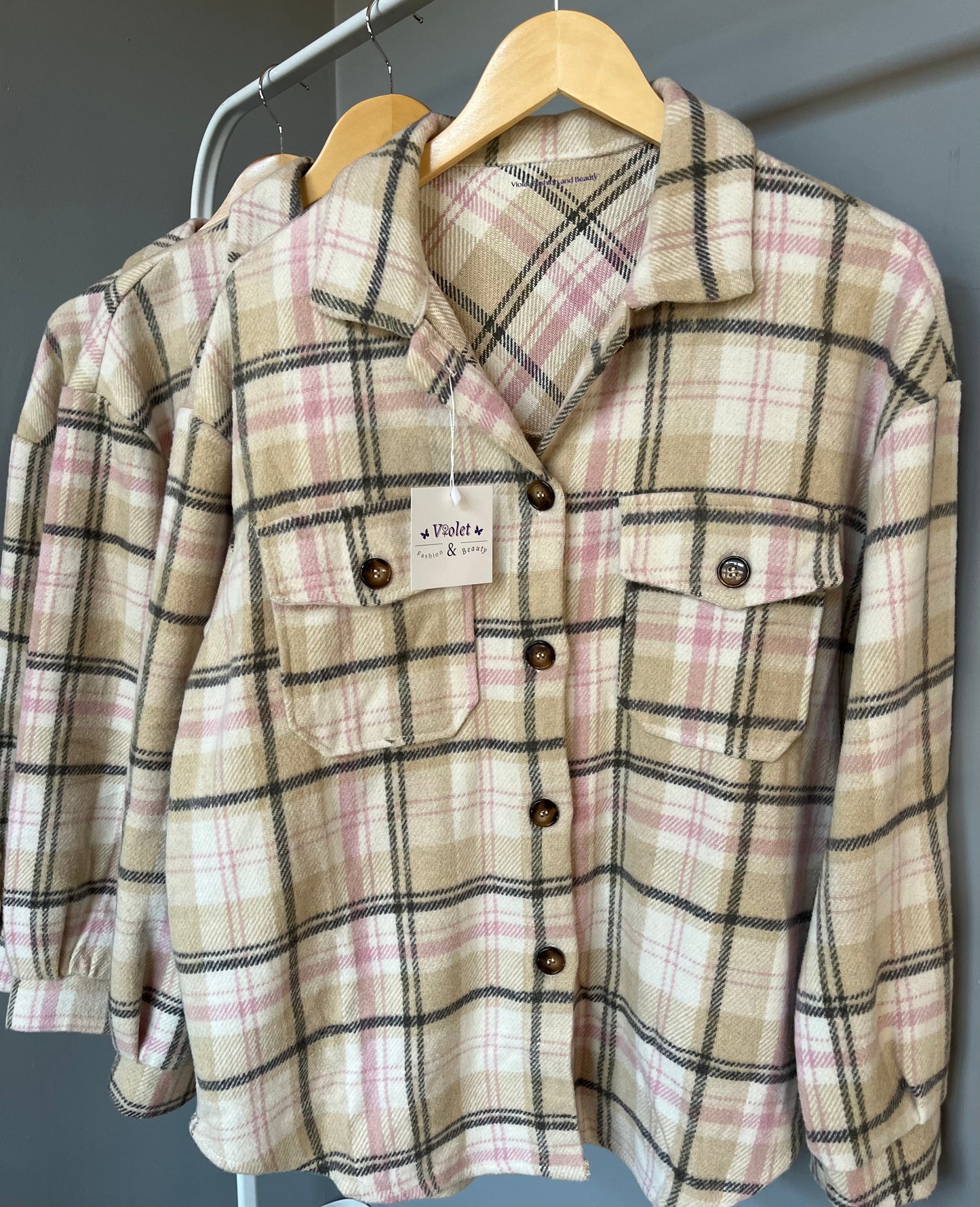 Perfectly Pink Plaid Shacket