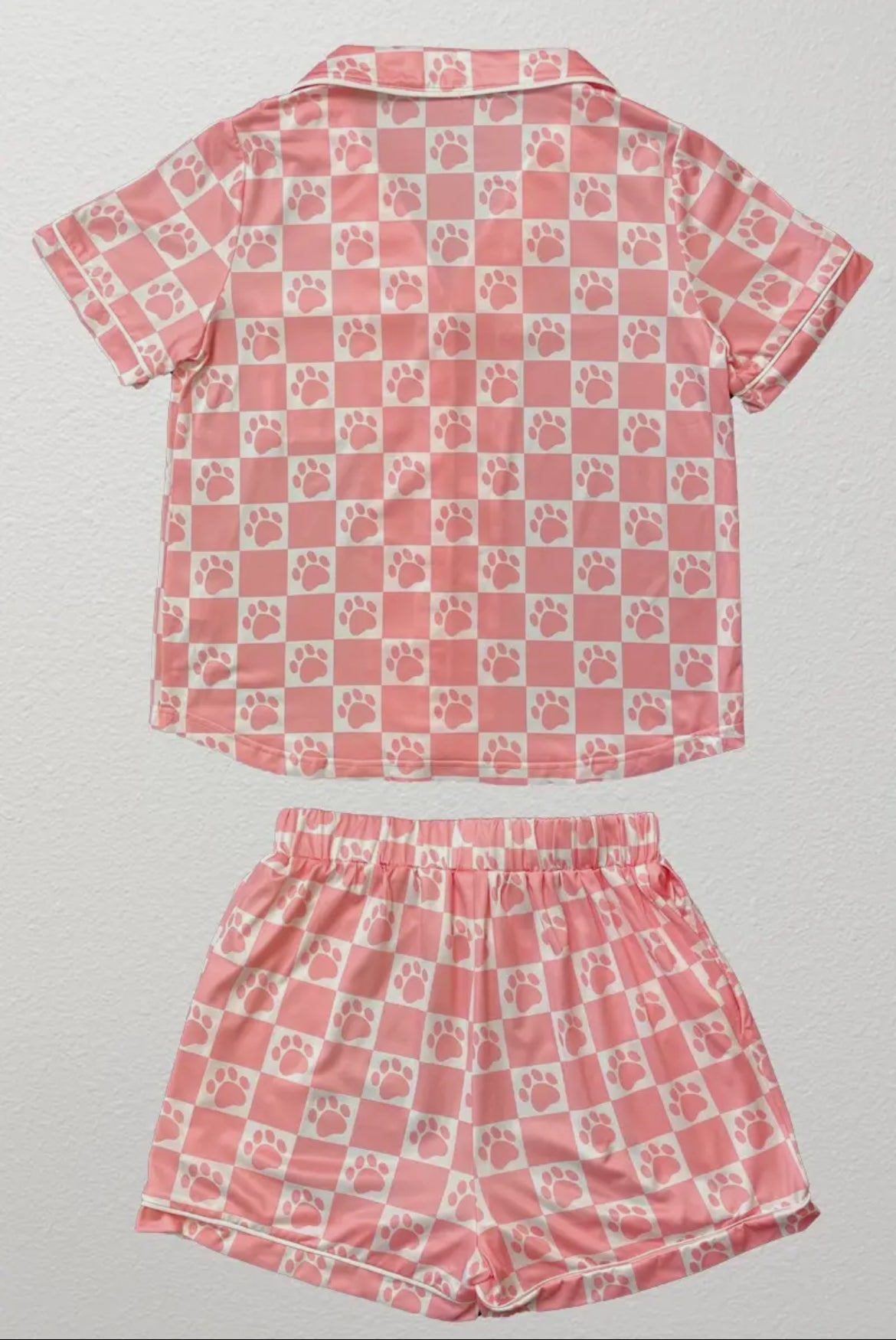 Checkered Paws Pajamas Set