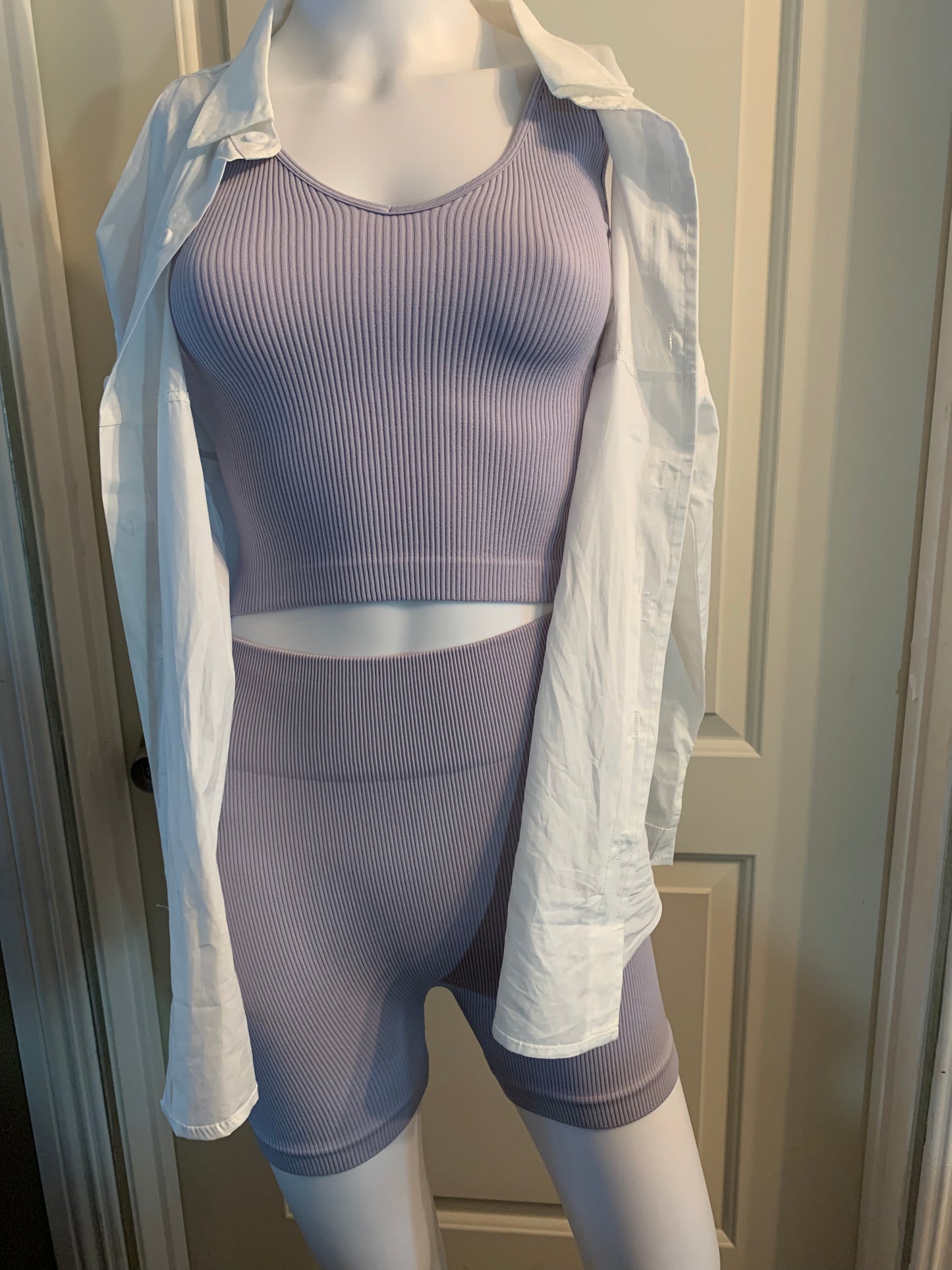 Mila Rib Set (Light Lavender)